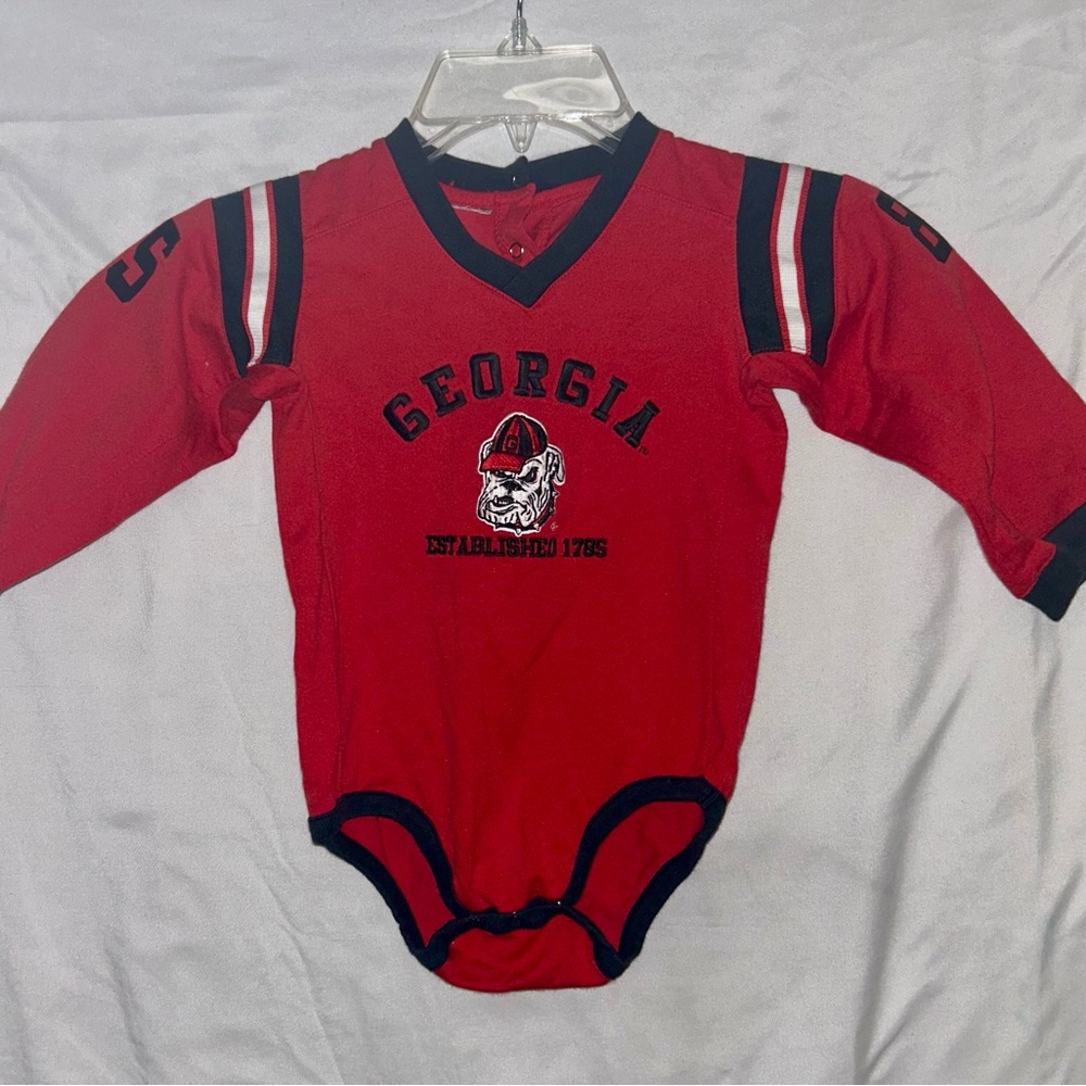 Georgia Bulldogs Red Infant Long Sleeve Bodysuit